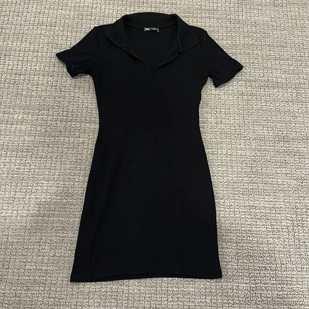 Zara ribbed polo shirt